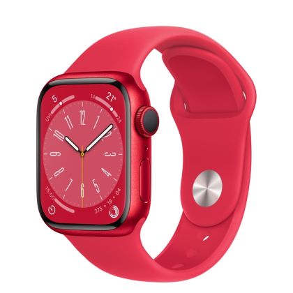Apple Watch Series 8 GPS 41mm - (PRODUCT)RED Aluminium Case with (PRODUCT)RED Sport Band - Regular