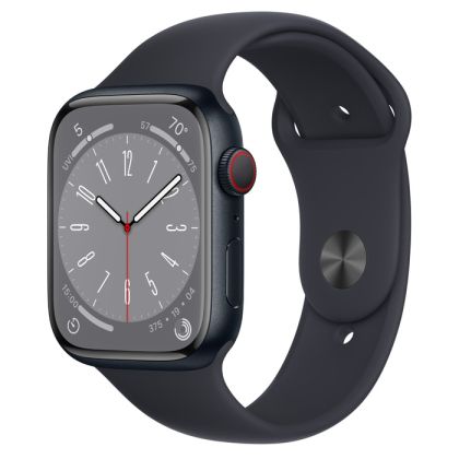 Apple Watch Series 8 GPS 4G 45mm - Midnight Aluminium Case with Midnight Sport Band - Regular