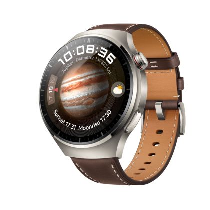 Huawei Watch 4 Pro Medes-L29L - Dark Brown Leather strap
