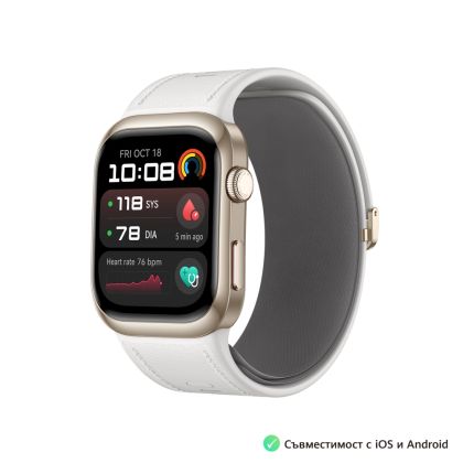 Huawei Watch D2 LCA-B11 - Gold with White Composite Leather Strap