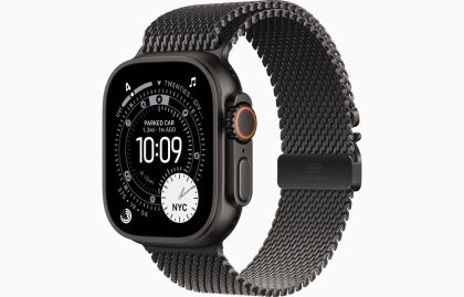 Apple Watch Ultra 3 5G 49mm - Black Titanium Case with Black Titanium Milanese Loop - Large