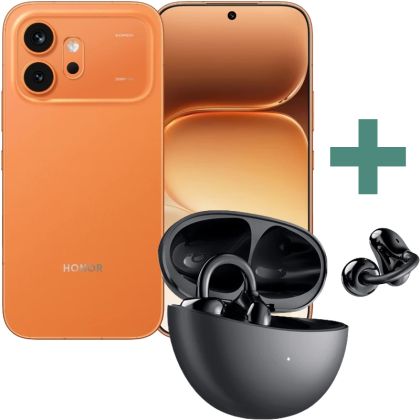 КОМБИНАЦИЯ С ПОДАРЪК Honor 600 VKJ-NX9 5G 8GB 256GB - Orange + Honor Choice Earbuds Clip - Meteorite Black