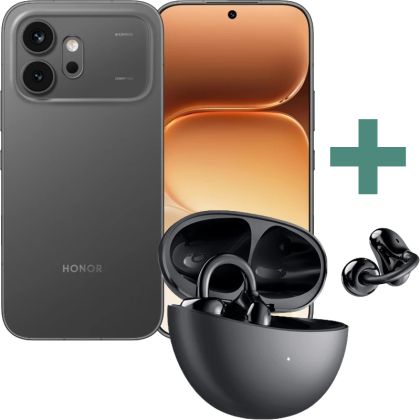 КОМБИНАЦИЯ С ПОДАРЪК Honor 600 VKJ-NX9 5G 8GB 256GB - Black + Honor Choice Earbuds Clip - Meteorite Black