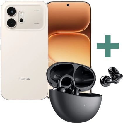 КОМБИНАЦИЯ С ПОДАРЪК Honor 600 VKJ-NX9 5G 8GB 512GB - Golden White + Honor Choice Earbuds Clip - Meteorite Black