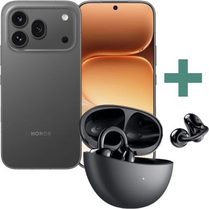 КОМБИНАЦИЯ С ПОДАРЪК Honor 600 Pro VKP-NX9 5G 12GB 512GB - Black + Honor Choice Earbuds Clip - Meteorite Black