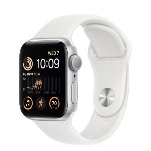 Apple Watch SE2 GPS 40mm - Silver Aluminium Case with White Sport Band - Regular