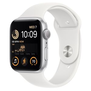 Apple Watch SE2 GPS 44mm - Silver Aluminium Case with White Sport Band - Regular