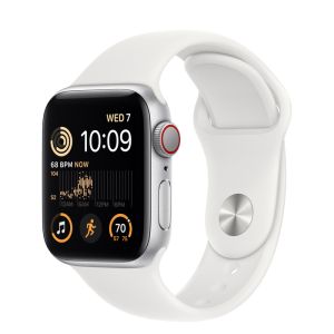 Apple Watch SE2 GPS 4G 40mm - Silver Aluminium Case with White Sport Band - Regular