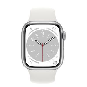 Apple Watch Series 8 GPS 41mm - Silver Aluminium Case with White Sport Band - Regular