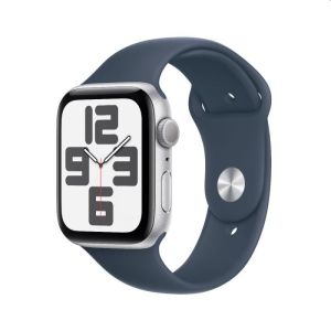 Apple Watch SE2 v2 GPS 44mm - Silver Aluminium Case with Storm Blue Sport Band - S/M