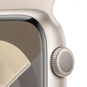 Apple Watch Series 9 GPS 45mm - Starlight Aluminium Case with Starlight Sport Band - M/L