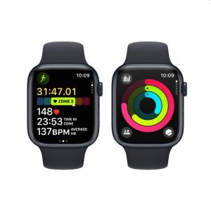 Apple Watch Series 9 GPS+4G/LTE 45mm - Midnight Aluminium Case with Midnight Sport Band - S/M