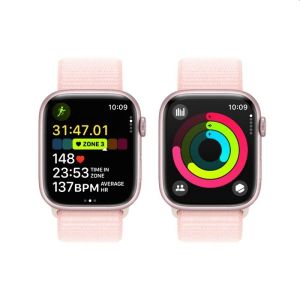 Apple Watch Series 9 GPS 45mm - Pink Aluminium Case with Light Pink Sport Loop
