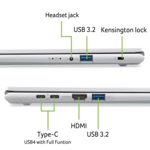 Acer Aspire Go 16 AG16-71P-90BE 16” WUXGA IPS Intel Core i9-13900H vPro 32GB RAM 1TB SSD NoOS - Silver