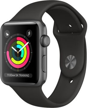 Apple Watch Series 3 GPS 42mm - Space Grey Aluminium Case with Black Sport Band