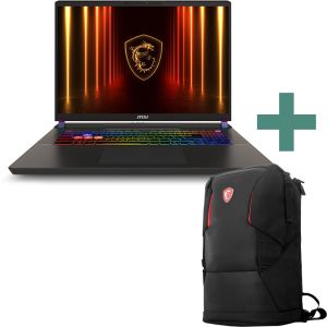 КОМБИНАЦИЯ С ПОДАРЪК MSI Vector 17 HX AI A2XWJG 17" QHD+ IPS Intel Core Ultra 9 275HX vPro 32GB RAM 1TB SSD NVIDIA RTX 5090 24GB Win11Home - Cosmos Gray + MSI Urban Raider Gaming Backpack - Black