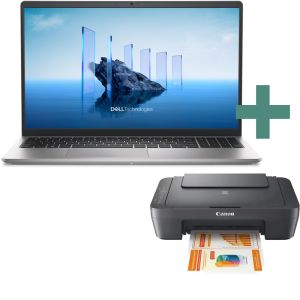 КОМБИНАЦИЯ С ПОДАРЪК Dell Pro 15 Essential PV15250 15.6" FHD IPS Intel Core i5-1334U vPro 16GB RAM 1TB SSD Ubuntu BG kbd - Platinum Silver + Canon PIXMA MG2551S All-In-One - Grey