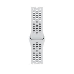 Apple Watch Nike SE (ver2) GPS 44mm - Silver Aluminium Case with Pure Platinum/Black Nike Sport Band - Regular